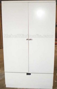 Lemari Minimalis Polos 2 Pintu Putih Duco