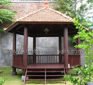 Jual Gazebo Minimalis Kayu Kelapa MM 369